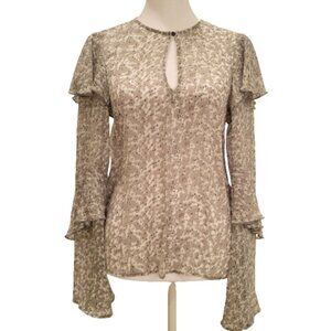 H&M Sheer Ruffle Sleeve Blouse – Totally Spring Ready !